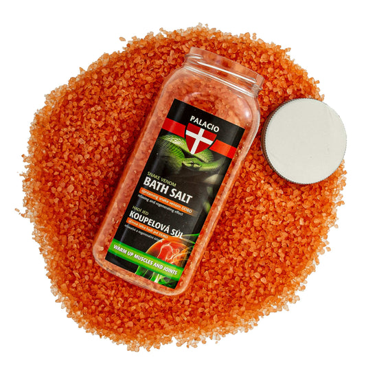 Sel de bain au venin de serpent 900 g, détente & régénération PALACIO - CBDelys
