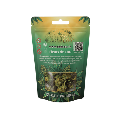 Fleur de CBD California Kush 10g préemballée – détail 3