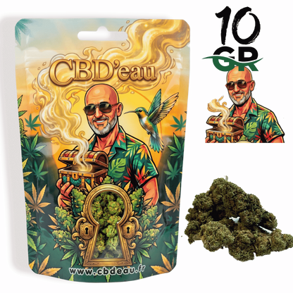 Fleur de CBD California Kush 10g préemballée – vue principale