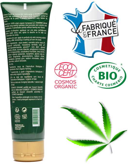 Baume corps huile de chanvre bio | CHANVRIA - CBDelys