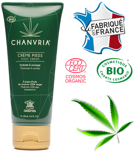 Crème pieds huile de chanvre bio | CHANVRIA - CBDelys